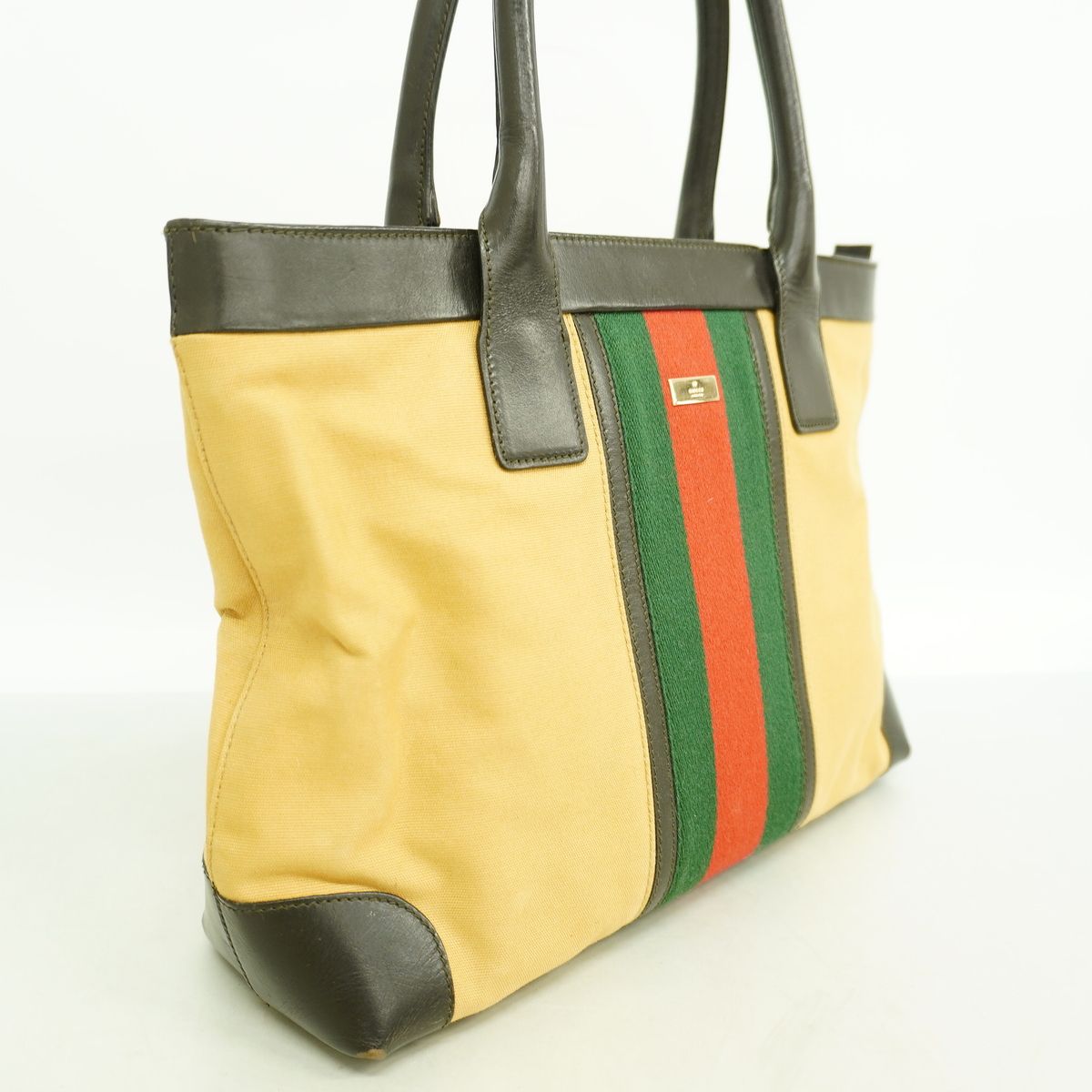 Gucci Tote Bag 002 Canvas Brown Gold — view 2