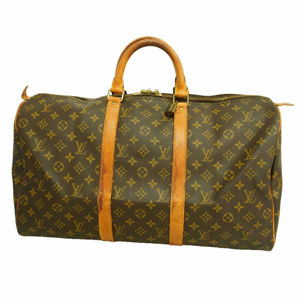 Louis Vuitton Boston Bag Monogram Keepall 50 Brown