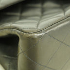 Chanel Shoulder Bag Maxi Quilted Lambskin Black Gold — view 7