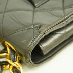 Chanel Shoulder Bag Maxi Quilted Lambskin Black Gold — view 6