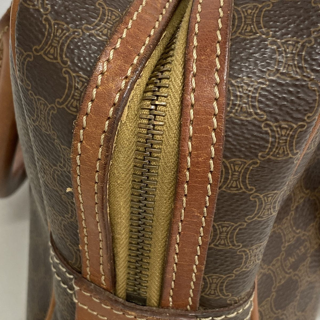 Celine Macadam Brown Gold Handbag — view 7
