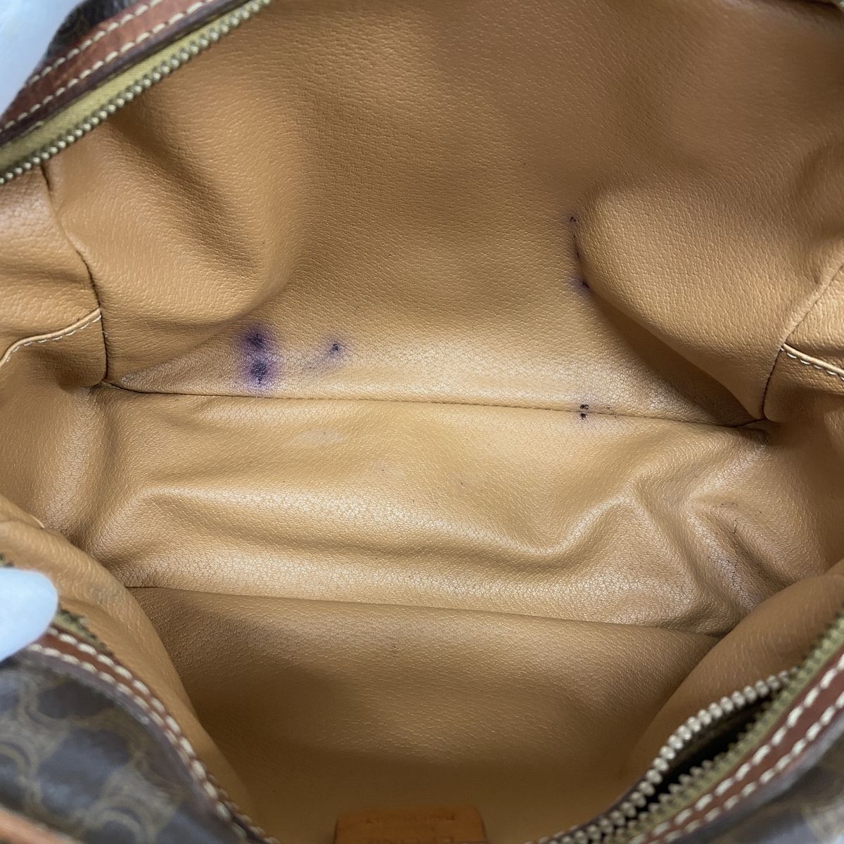 Celine Macadam Brown Gold Handbag — view 4