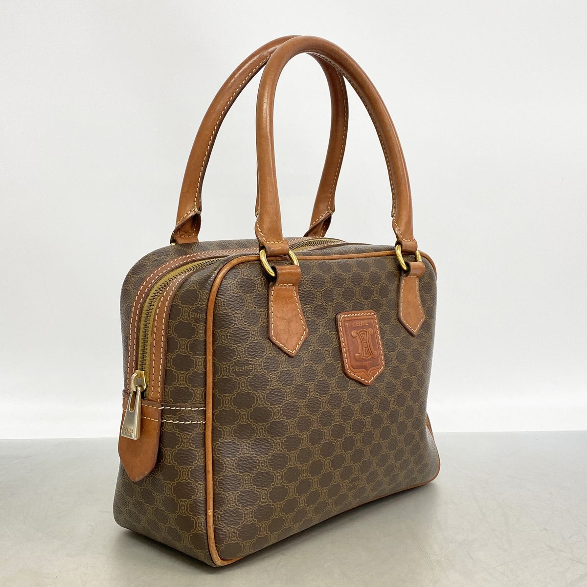 Celine Macadam Brown Gold Handbag — view 2