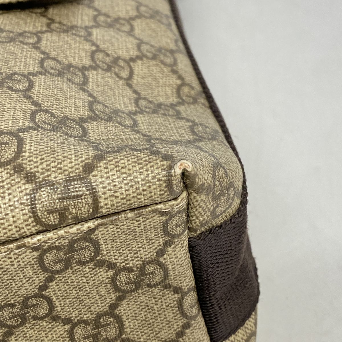 Gucci Shoulder Bag GG Supreme Brown Silver — view 6