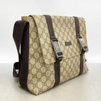 Gucci Shoulder Bag GG Supreme Brown Silver — view 2