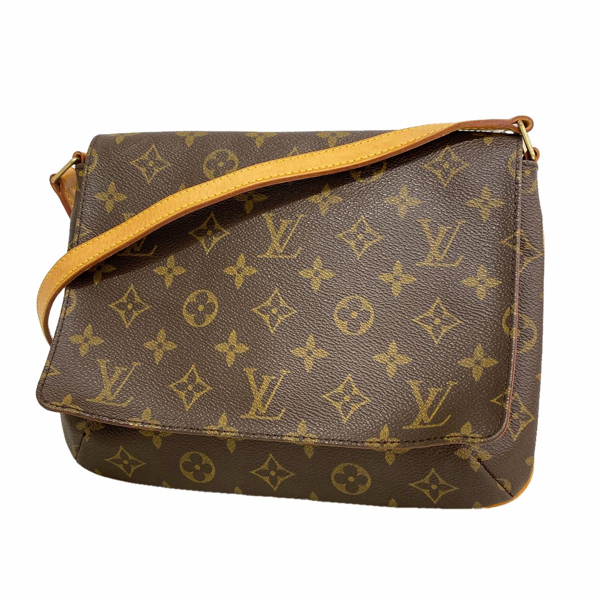 Louis Vuitton Shoulder Bag Monogram Musette Tango Short Strap Brown