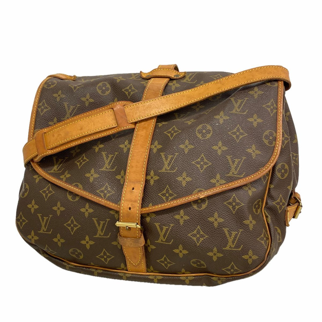 Louis Vuitton Shoulder Bag Monogram Saumur 35 Brown