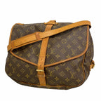 Louis Vuitton Shoulder Bag Monogram Saumur 35 Brown