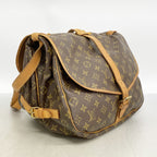Louis Vuitton Shoulder Bag Monogram Saumur 35 Brown — view 2