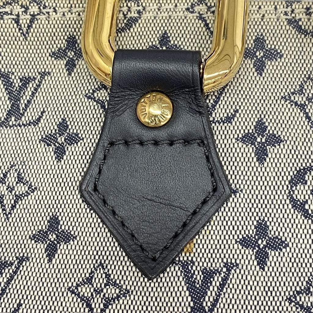 Louis Vuitton Monogram Mini Alma Long Blue Handbag — view 7