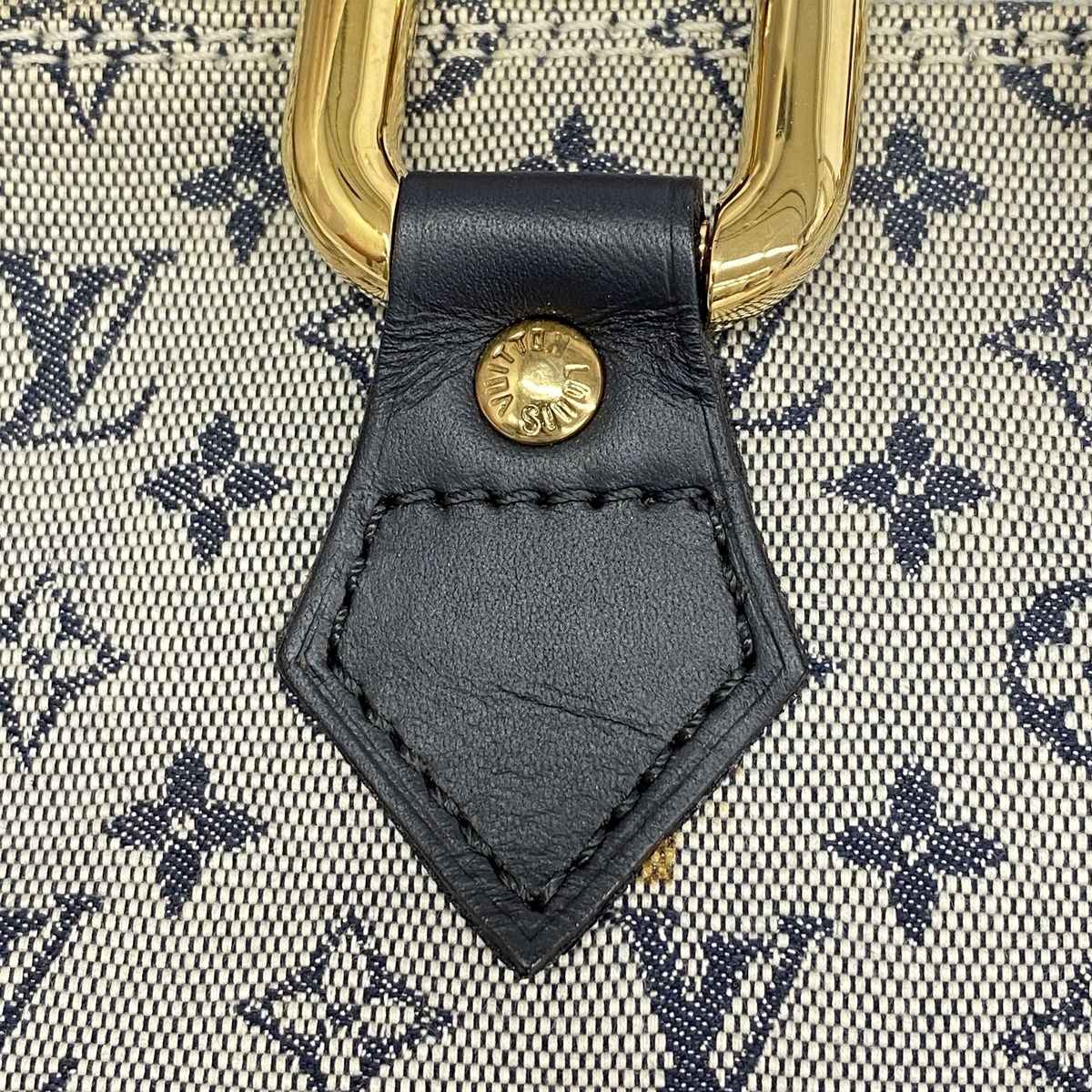 Louis Vuitton Monogram Mini Alma Long Blue Handbag — view 7