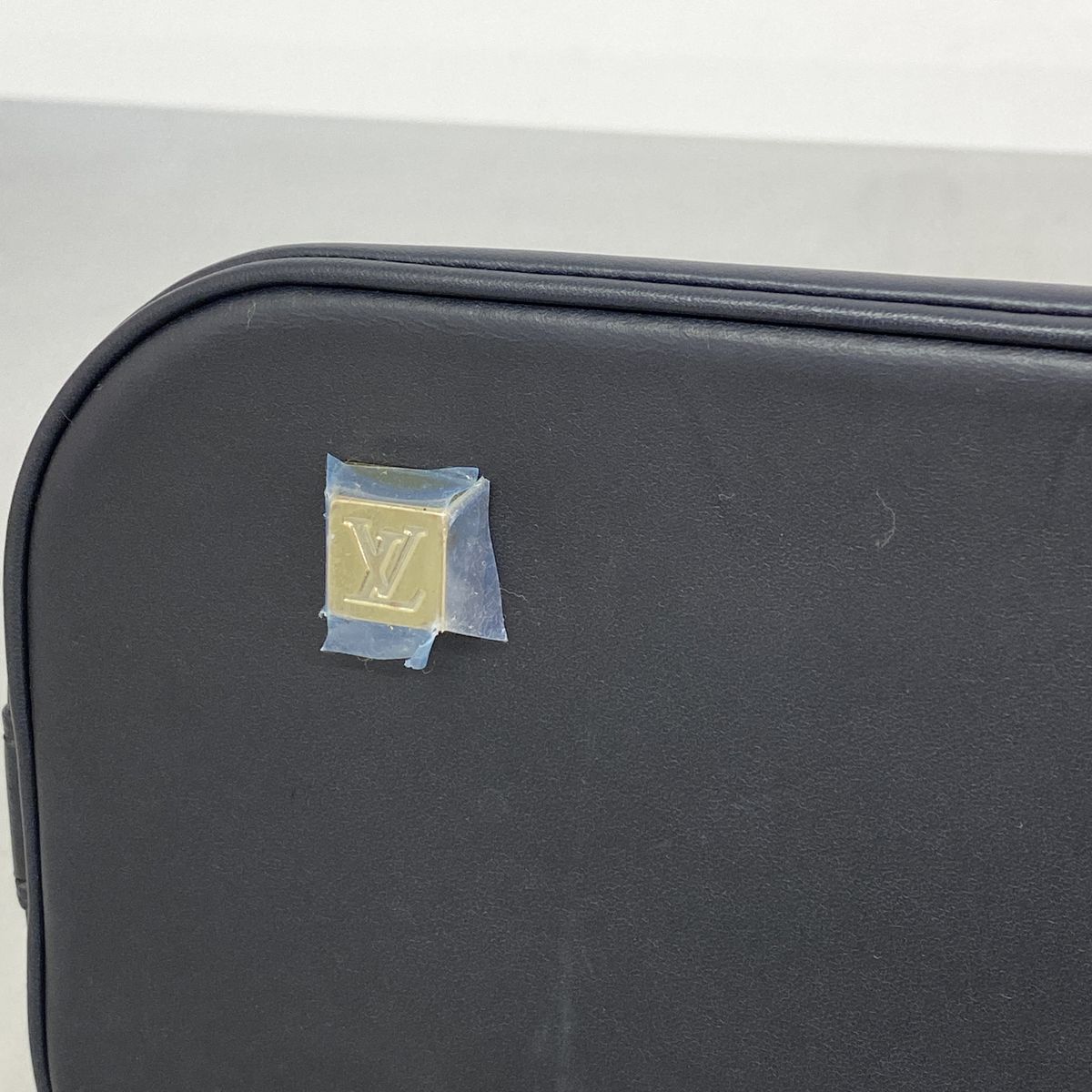 Louis Vuitton Monogram Mini Alma Long Blue Handbag — view 8