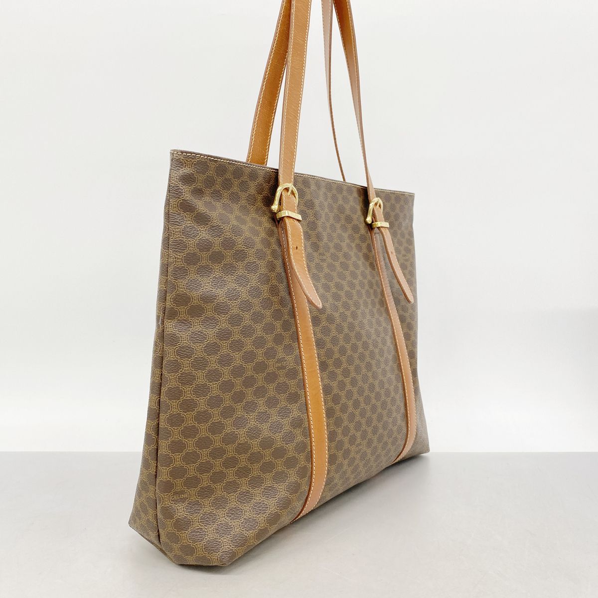 Celine Tote Bag Macadam Brown Gold — view 2