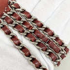 Chanel Shoulder Bag Mini Quilted Lambskin Red Silver — view 8