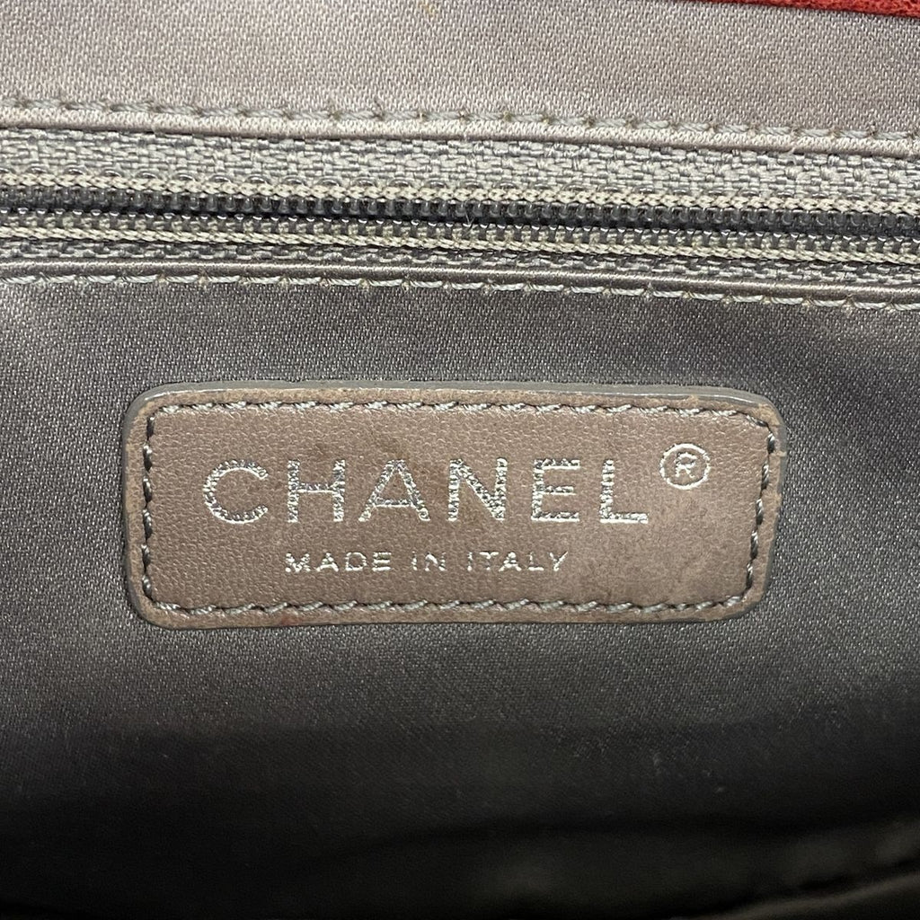Chanel Shoulder Bag Mini Quilted Lambskin Red Silver — view 5