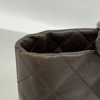 Chanel Tote Bag Cambon Lambskin Brown Silver — view 8