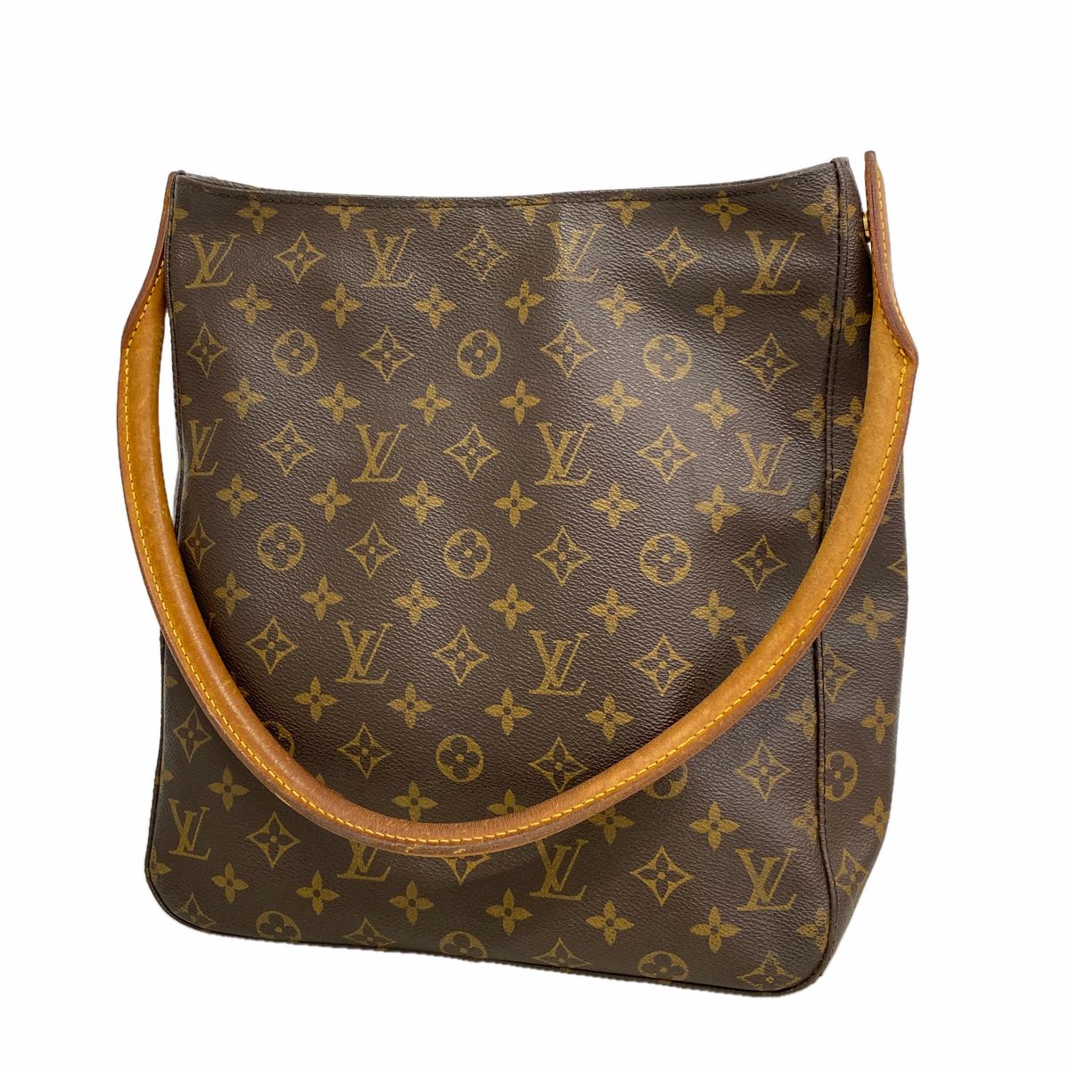 Louis Vuitton Shoulder Bag Monogram Looping GM Brown