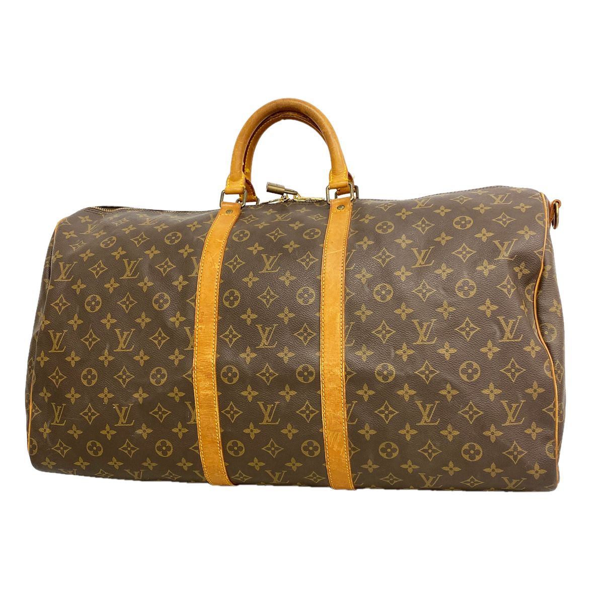 Louis Vuitton Boston Bag Monogram Keepall Bandouliere 55 Brown