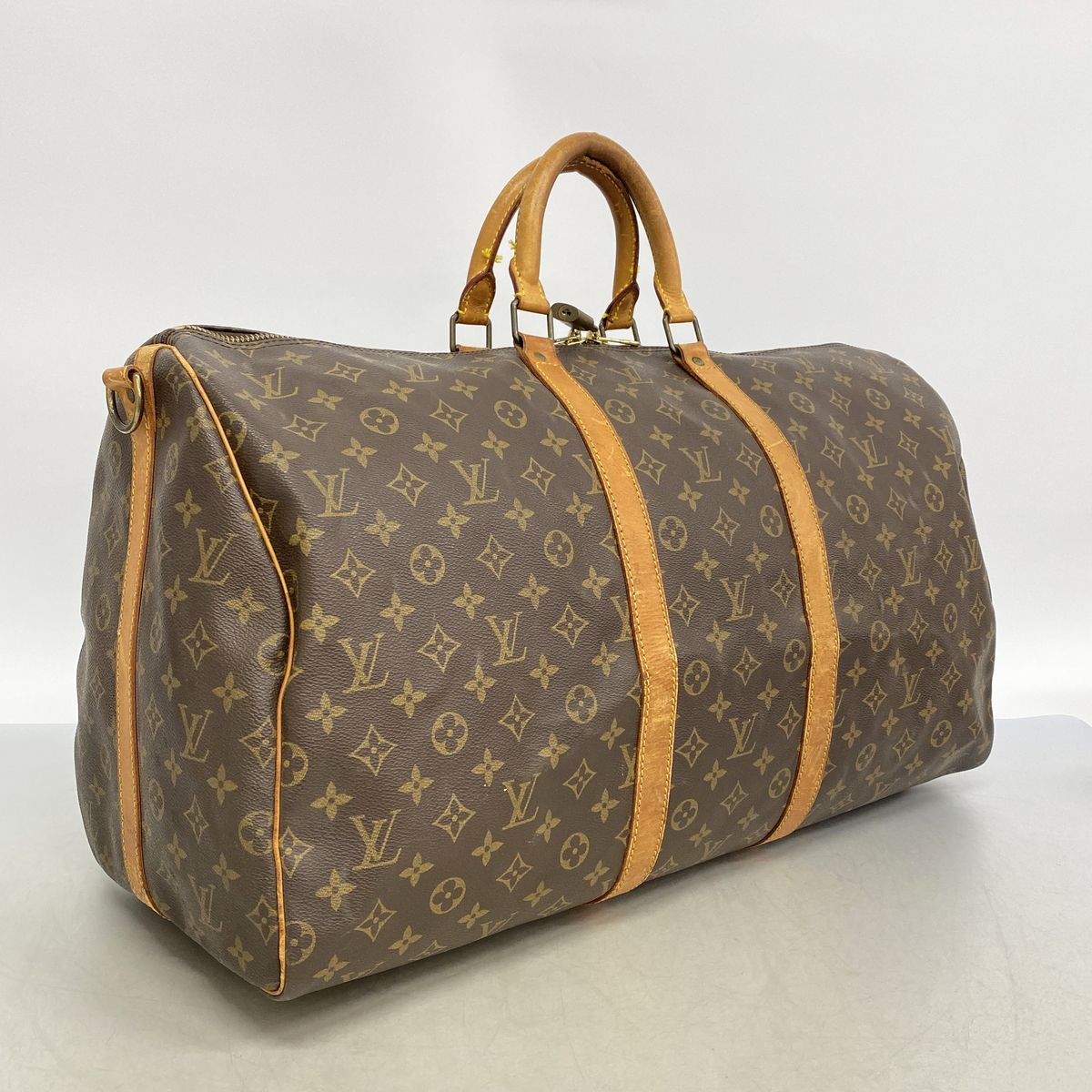Louis Vuitton Boston Bag Monogram Keepall Bandouliere 55 Brown — view 2