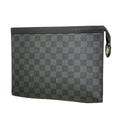 Louis Vuitton Clutch Damier Graphite Pochette Voyage MM Black Gray