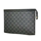 Louis Vuitton Clutch Damier Graphite Pochette Voyage MM Black Gray