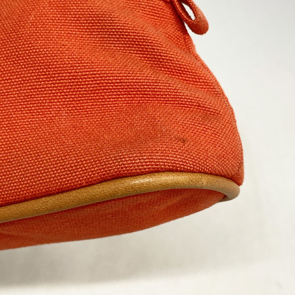 Hermes Pouch Bolide Canvas Orange Silver — view 6