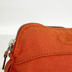 Hermes Pouch Bolide Canvas Orange Silver — view 7
