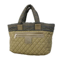 Chanel Coco Cocoon Nylon Khaki Silver Handbag