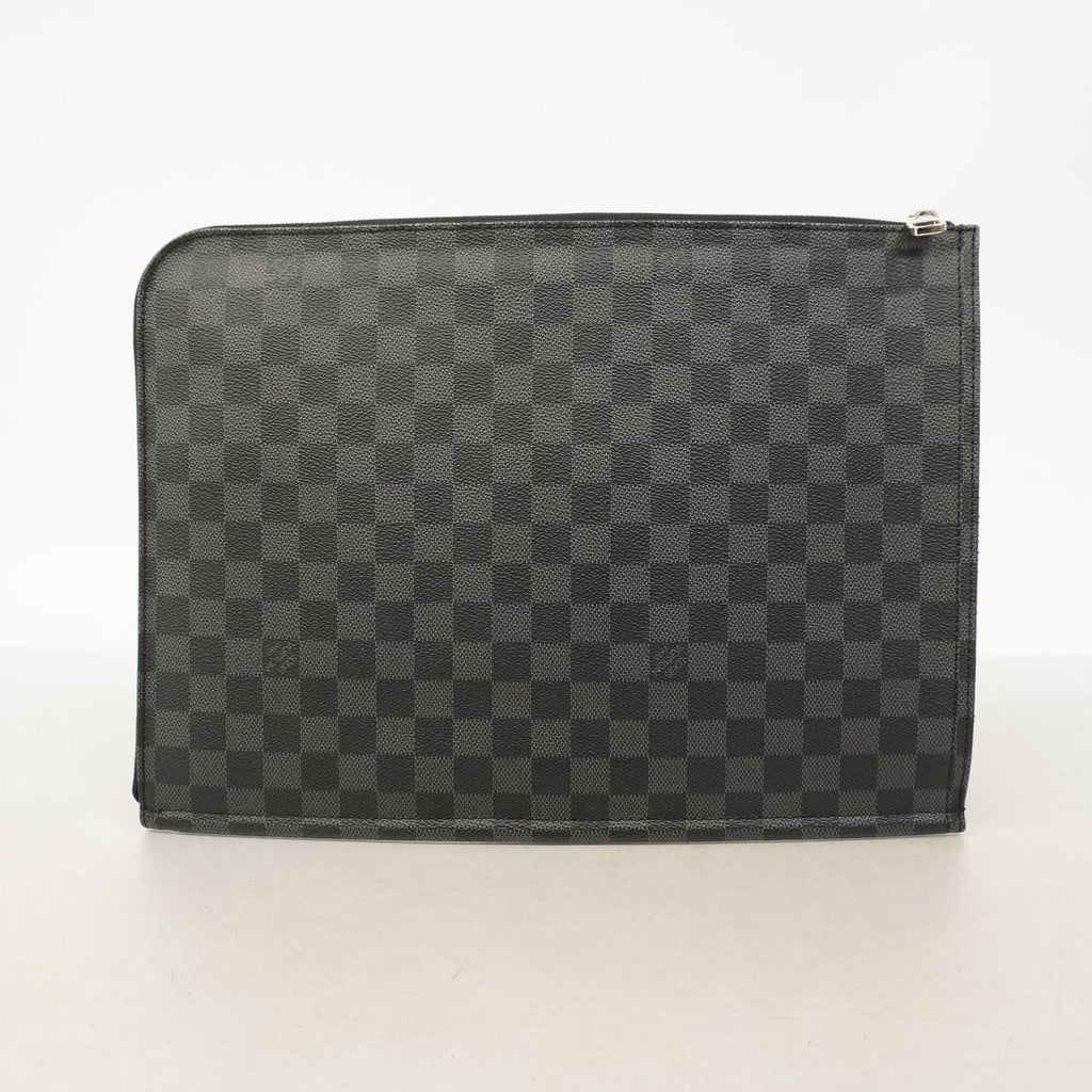 Louis Vuitton Clutch Damier Graphite Poche Document Black — view 8