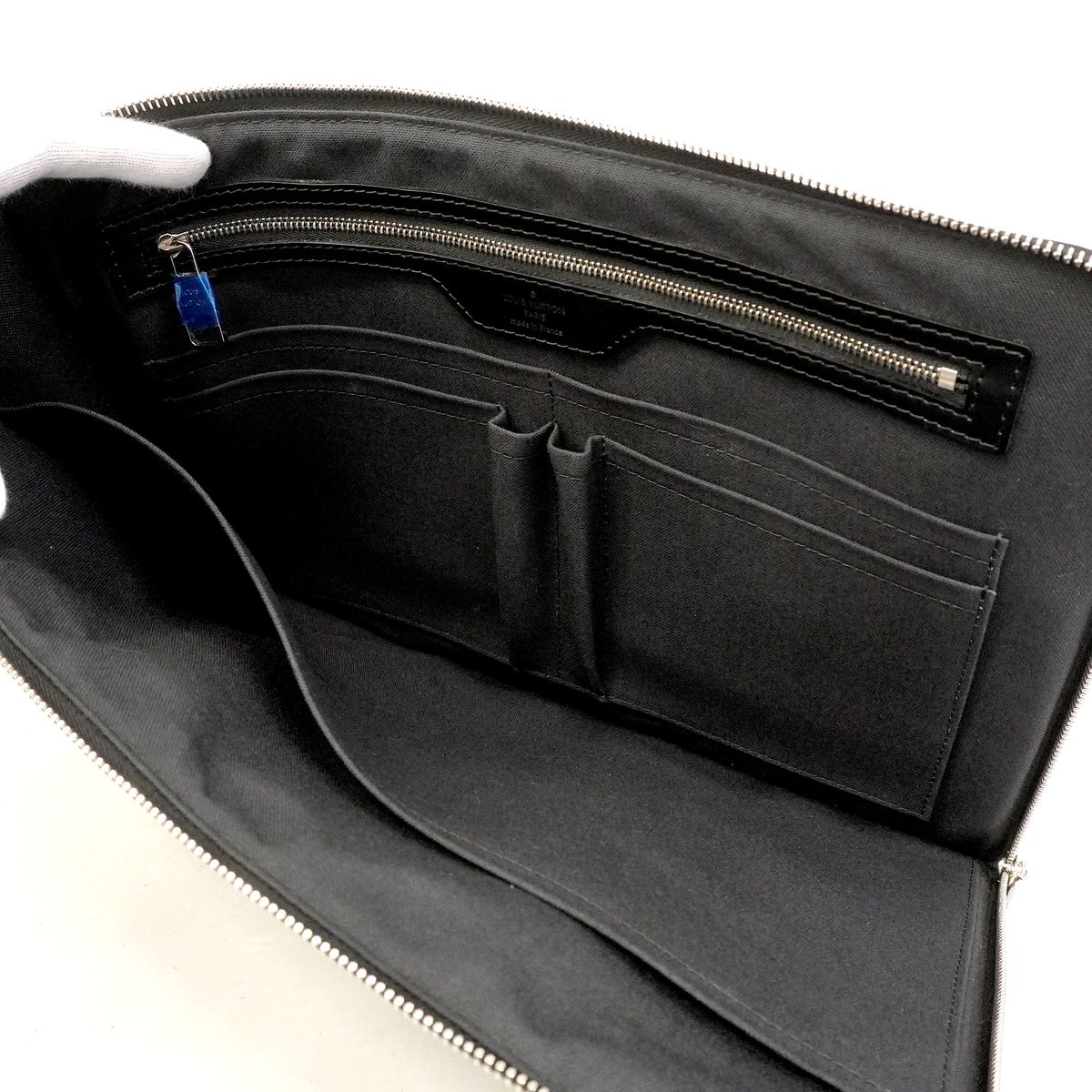 Louis Vuitton Clutch Damier Graphite Poche Document Black — view 4
