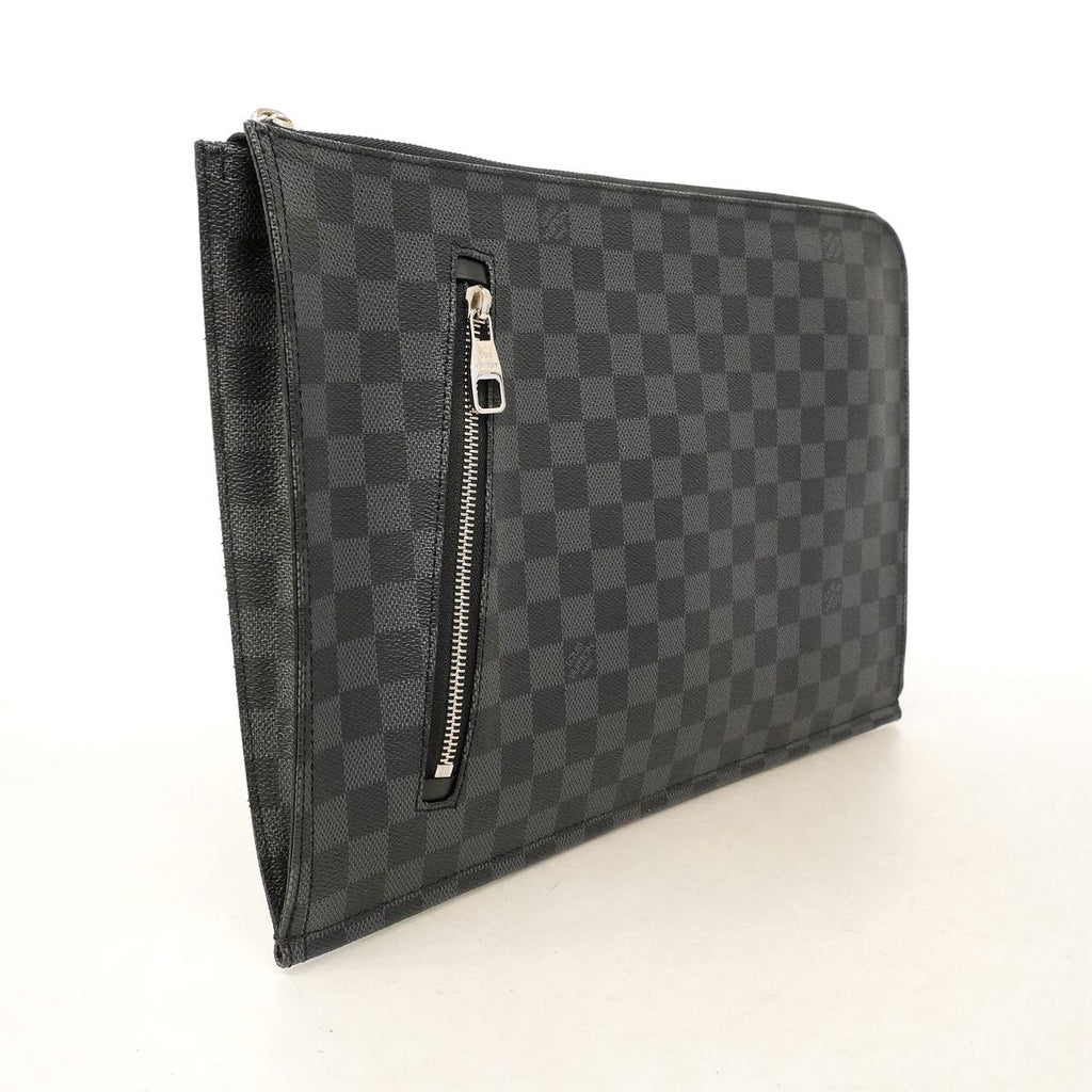 Louis Vuitton Clutch Damier Graphite Poche Document Black — view 2