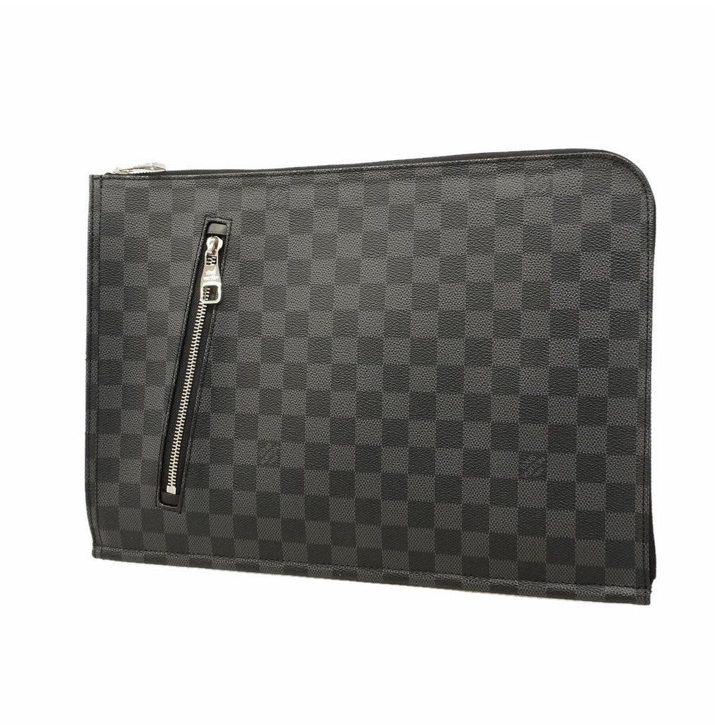Louis Vuitton Clutch Damier Graphite Poche Document Black