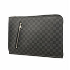 Louis Vuitton Clutch Damier Graphite Poche Document Black