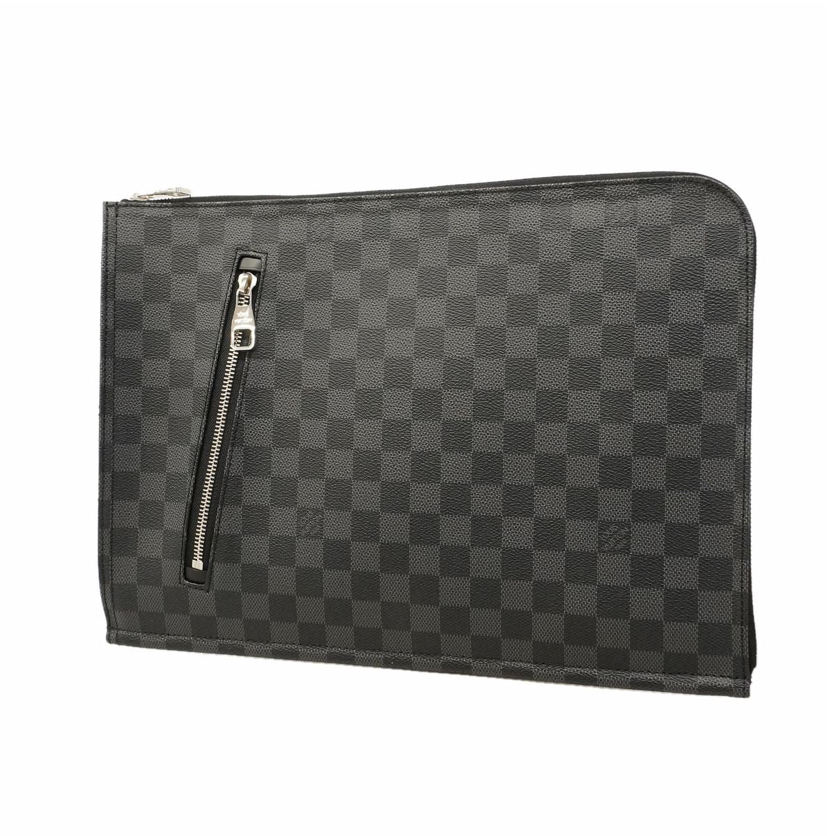 Louis Vuitton Clutch Damier Graphite Poche Document Black