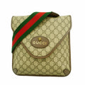 Gucci Shoulder Bag GG Supreme Beige Gold