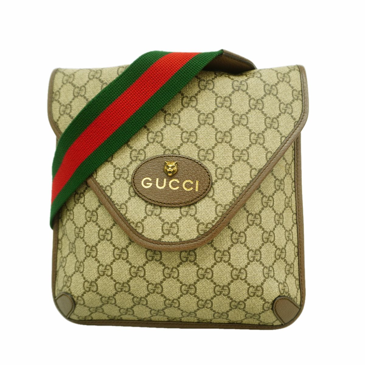 Gucci Shoulder Bag GG Supreme Beige Gold