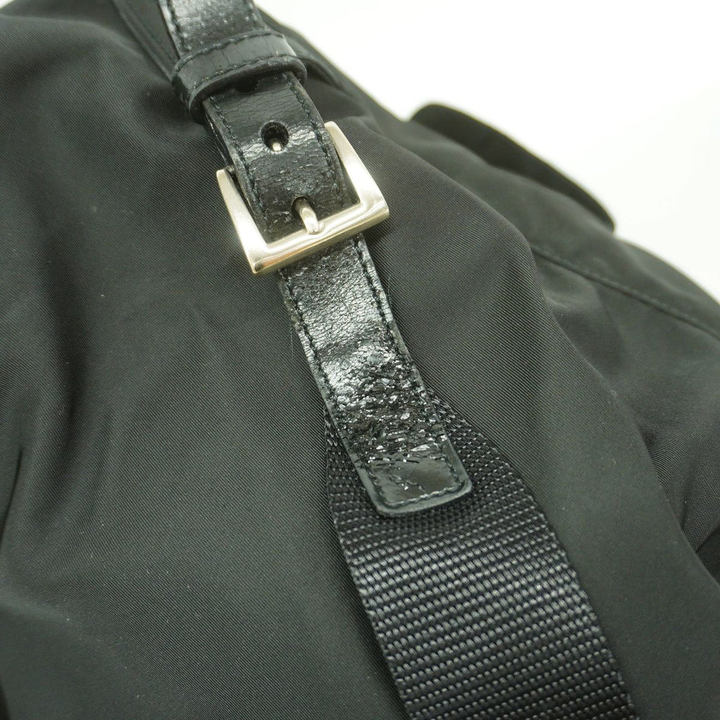 Prada Backpack Nylon Black Silver — view 6