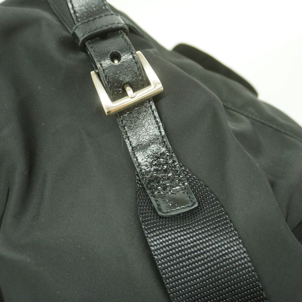 Prada Backpack Nylon Black Silver — view 6