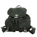 Prada Backpack Nylon Black Silver