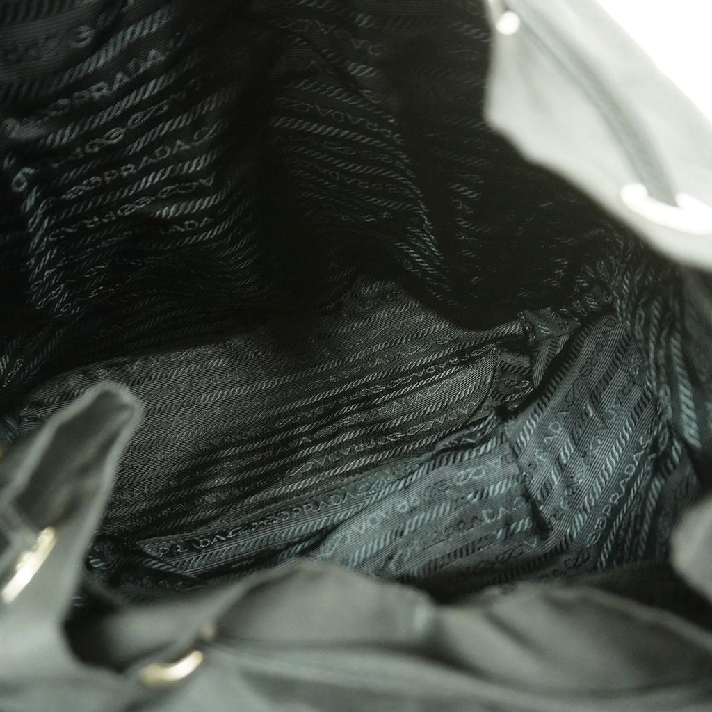 Prada Backpack Nylon Black Silver — view 4