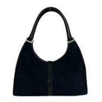 Gucci Jackie Canvas Leather Tote Shoulder Bag Handbag Black — view 3