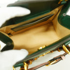Gucci Bamboo Leather Green Gold 2-Way Bag — view 4