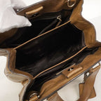 Celine Leather Brown Silver Handbag — view 4