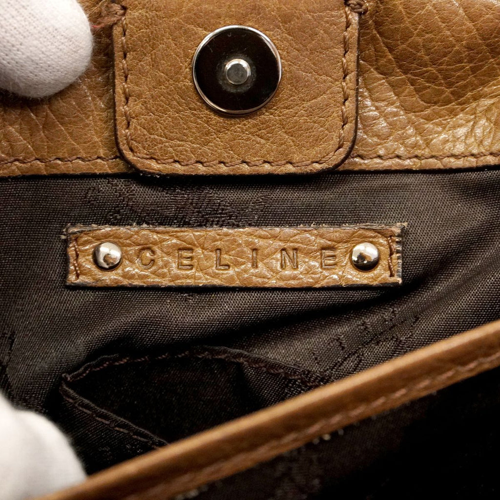 Celine Leather Brown Silver Handbag — view 5