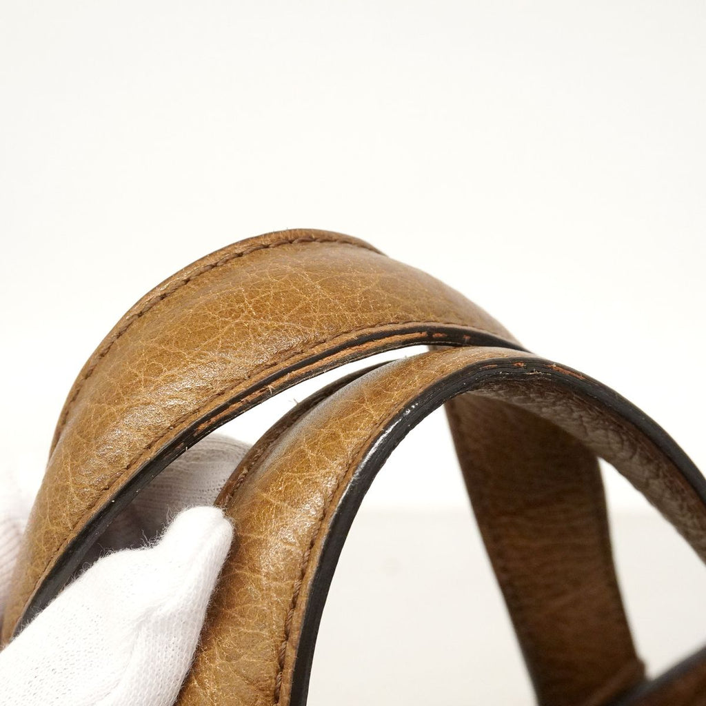 Celine Leather Brown Silver Handbag — view 8