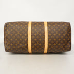 Louis Vuitton Boston Bag Monogram Keepall 55 Brown — view 3