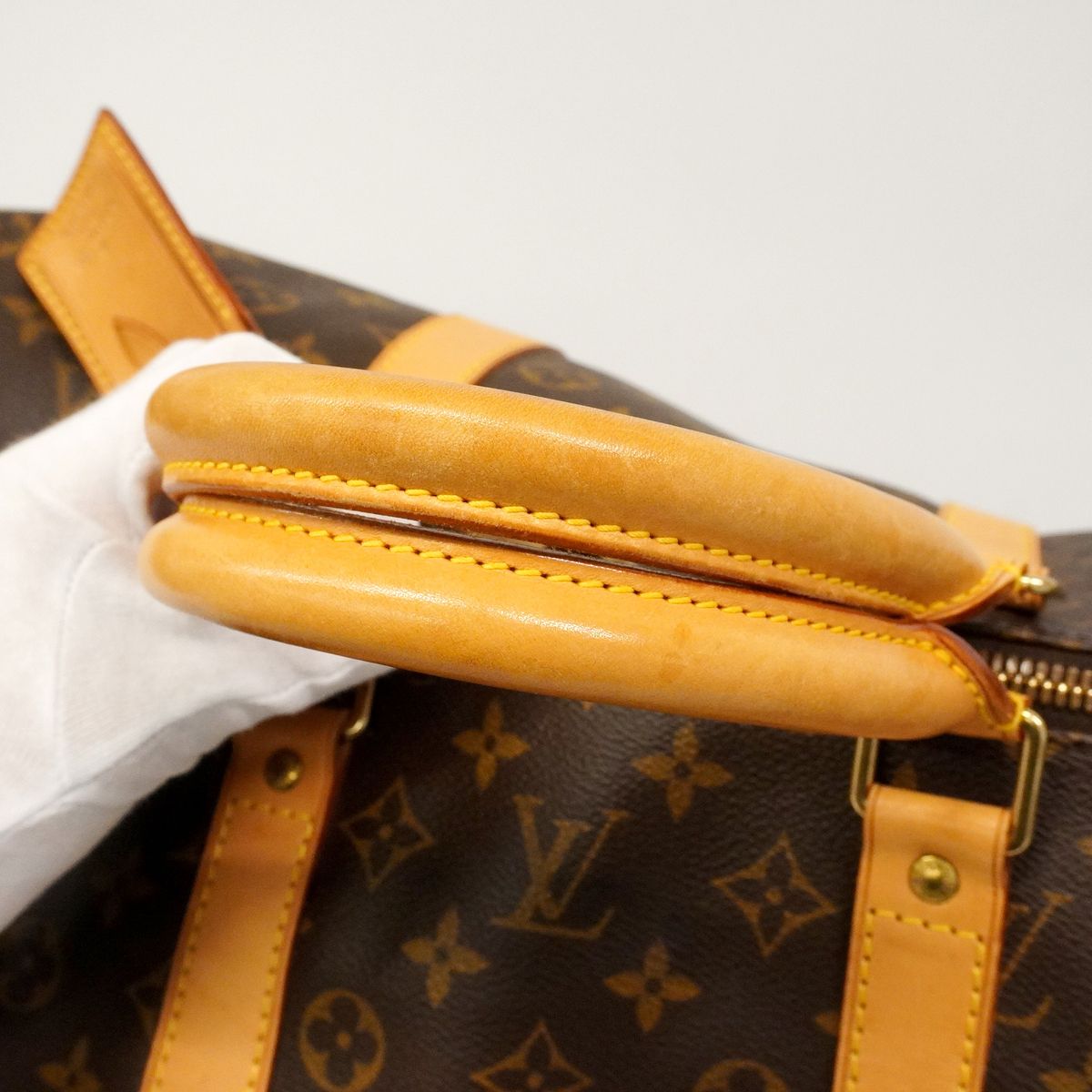Louis Vuitton Boston Bag Monogram Keepall 55 Brown — view 7