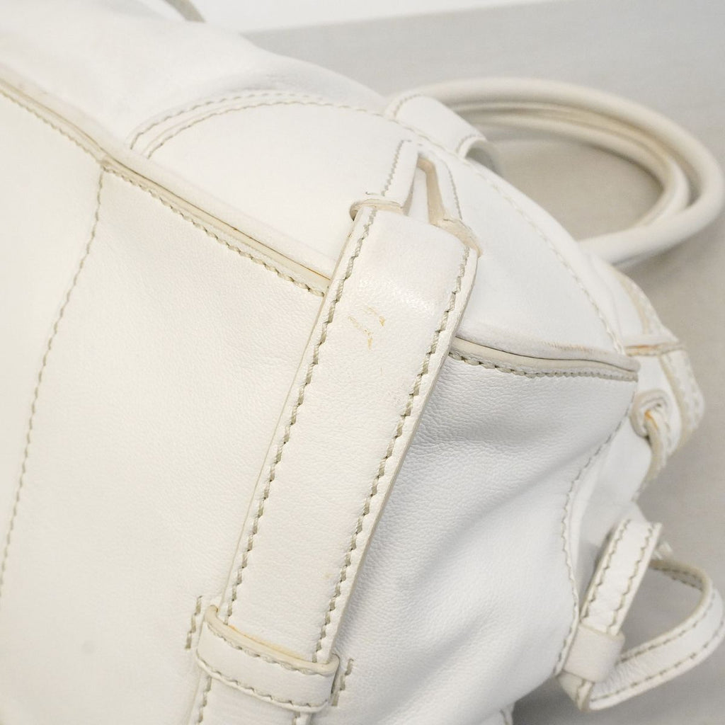 Celine Leather White Silver Handbag — view 8
