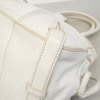 Celine Leather White Silver Handbag — view 8