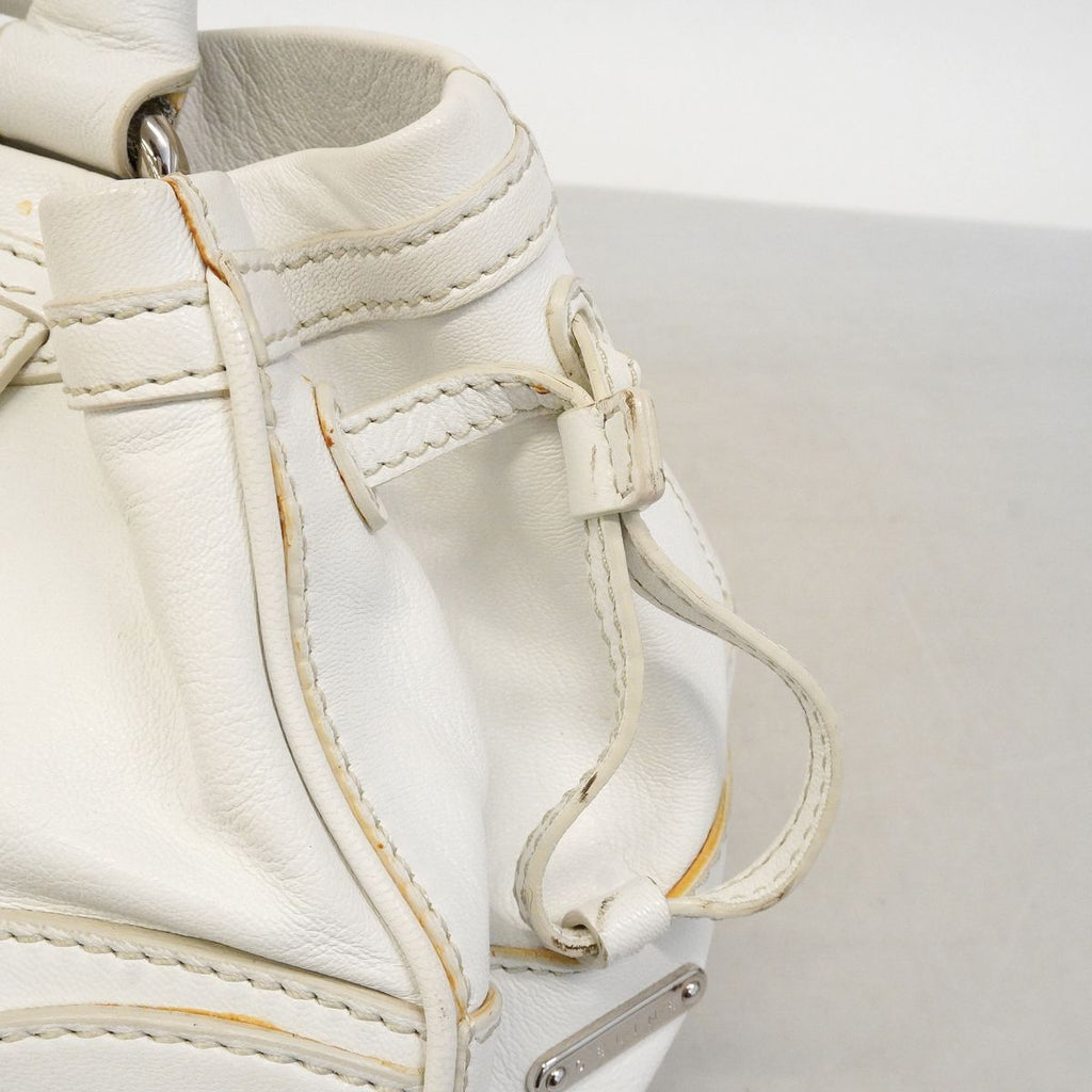 Celine Leather White Silver Handbag — view 7